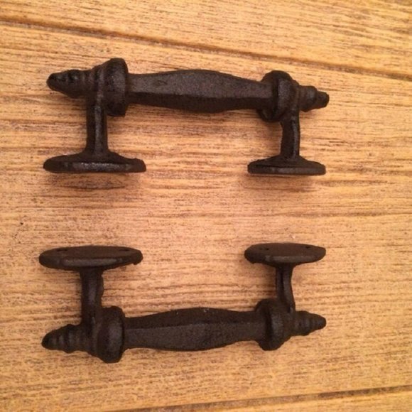 Large Cast Iron 5 3/4" Door Handle Pull 0009 - Picture 8 of 12